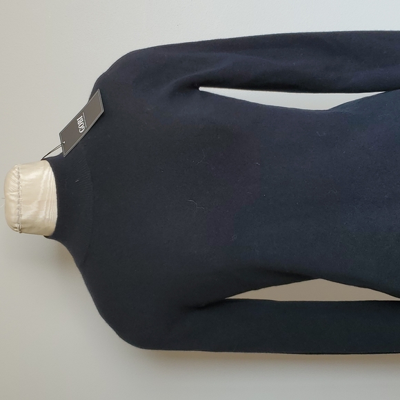 NWT Women Gobi Cashmere Mock Neck black Sweater XS - Picture 2 of 3